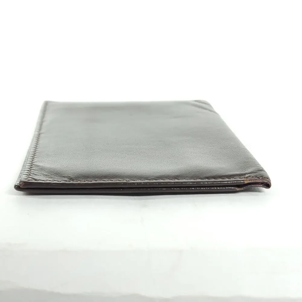 VTG YSL Yves Saint Laurent Men's Brown Leather Vintage Small Bifold Wallet
